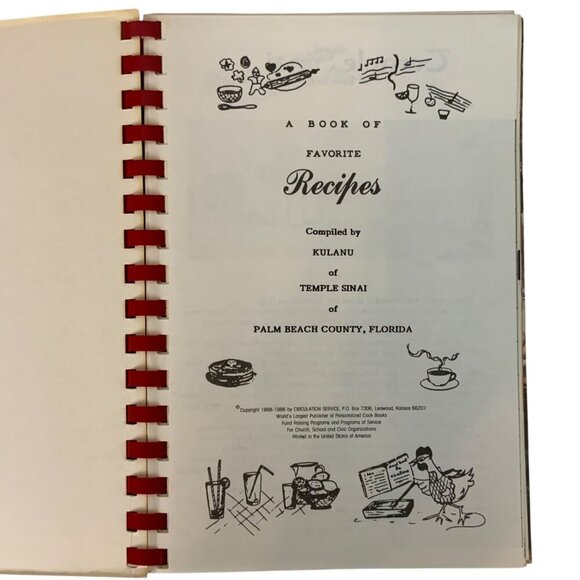 Kulanu Cooks With Temple Sinai Cookbook Palm Beach County FL 1986 Spiral Bound - Picture 4 of 12